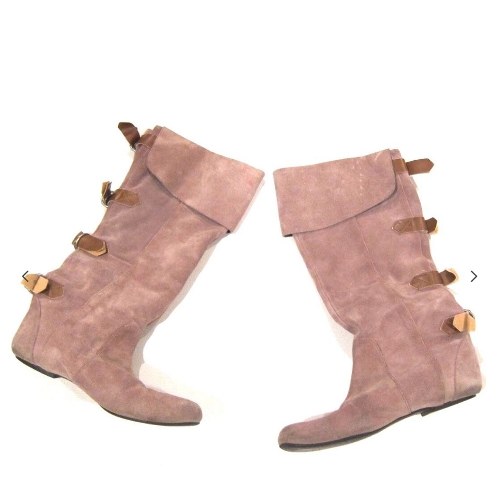 Dolce Vita Brody Desert Sand Suede Leather Buckle Boots / Shoes 6.5